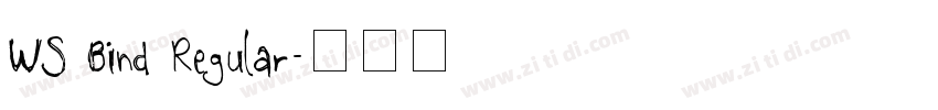 WS Bind Regular字体转换